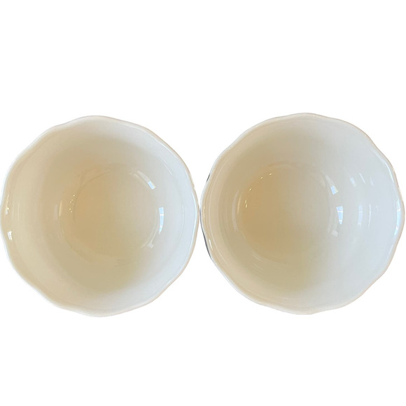 222 FIFTH Fine Porcelain Dashney Floral Salad Bowls 6in Gray White Set of 4 NEW - Picture 7 of 10